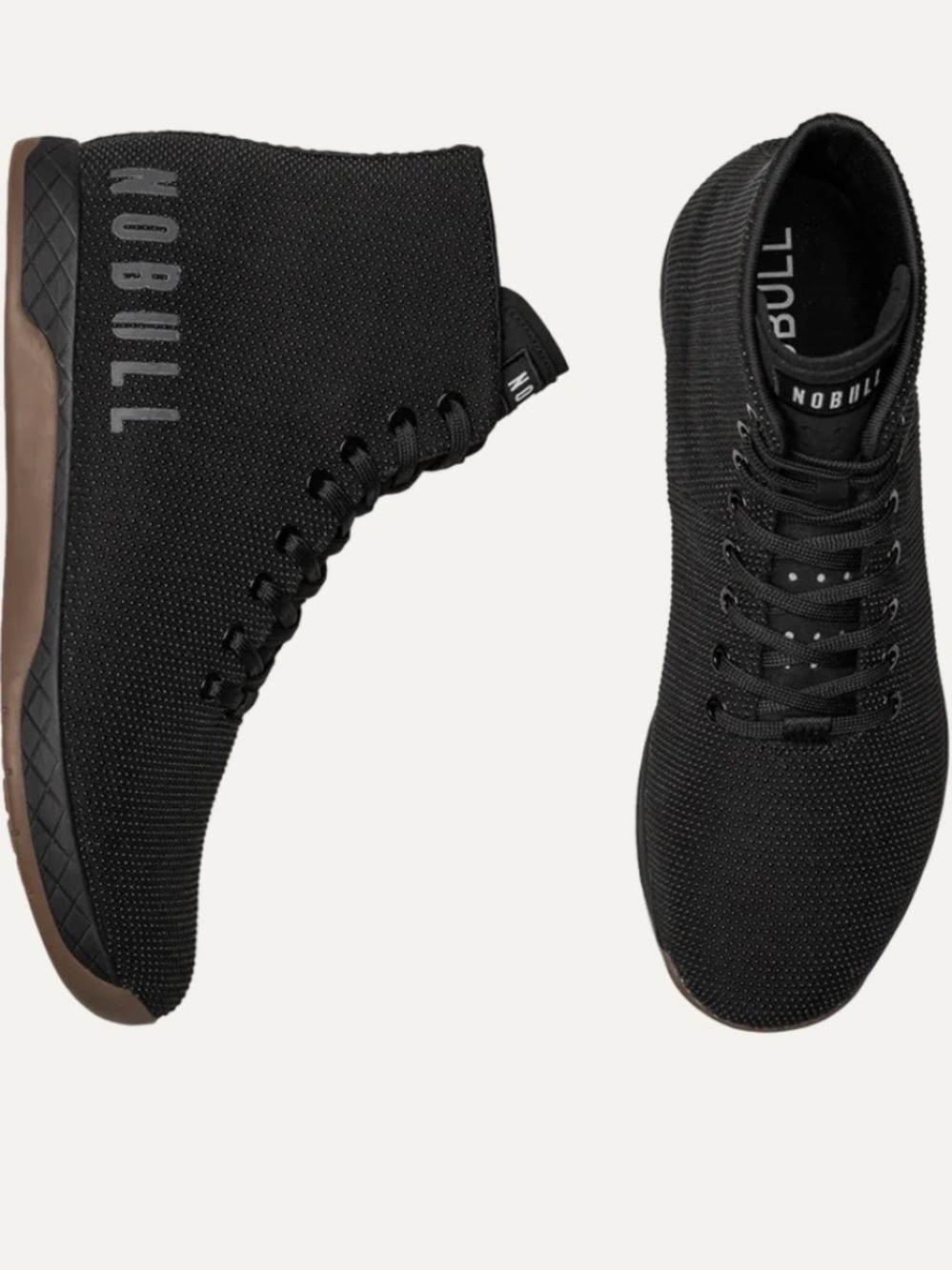NOBULL Outwork High-Top Black Trainers Shoes Women’s Size 8.5 / Men’s 7 Like New
